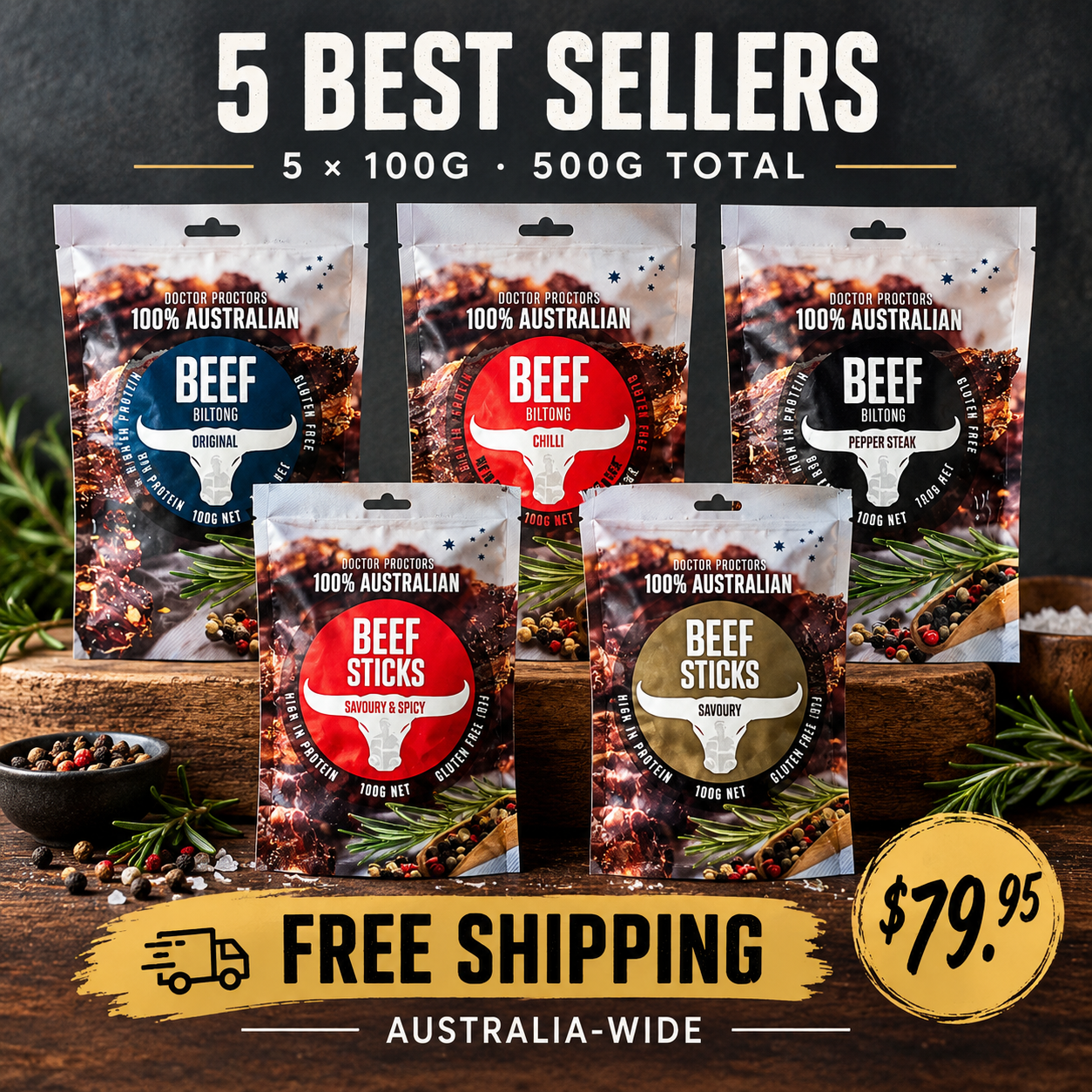 Doctor Proctor's Best Sellers Bundle – 5 x 100g