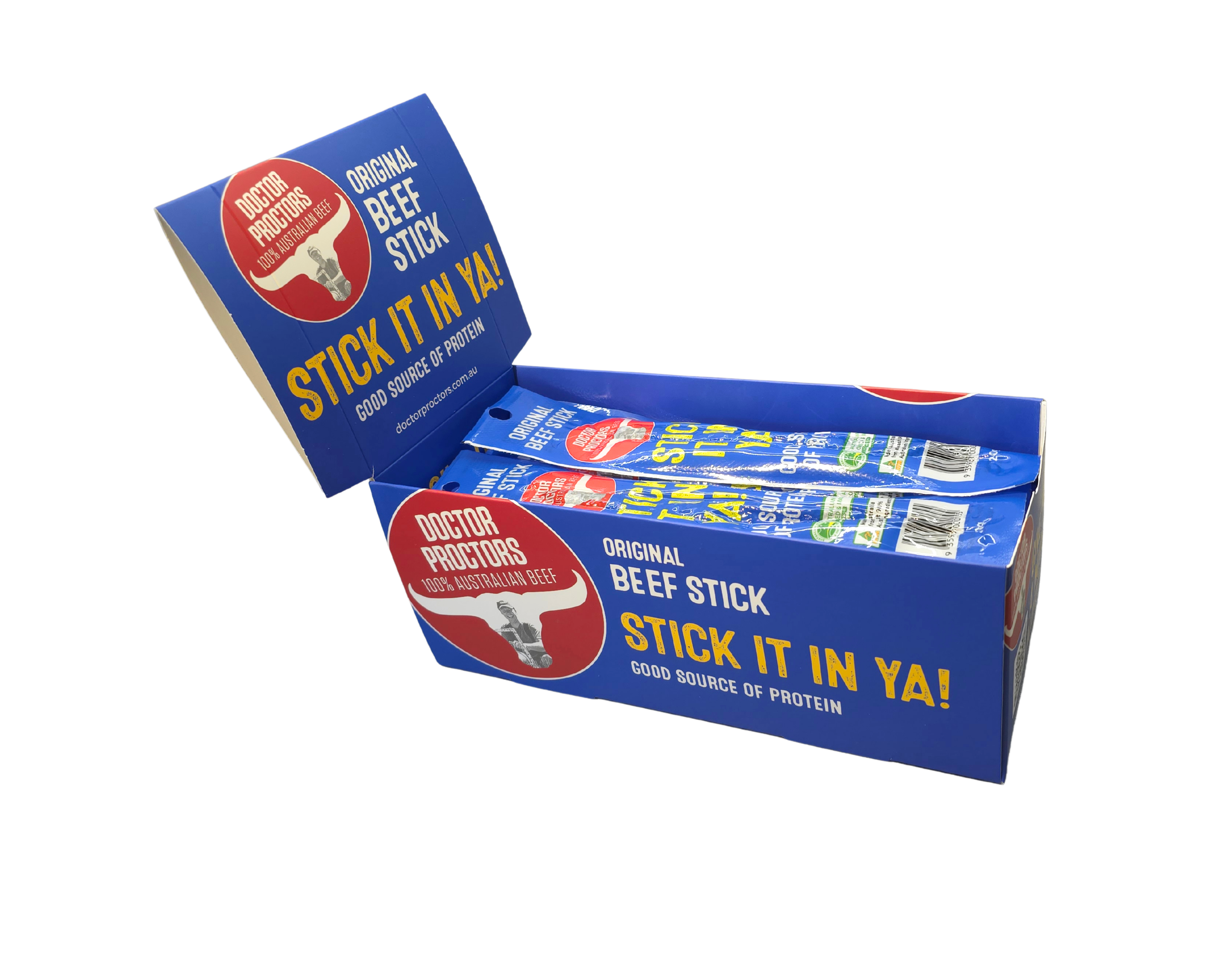 ***NEW & DELICIOUS*** Doctor Proctor's 20g Beef Snack Sticks x 3 units