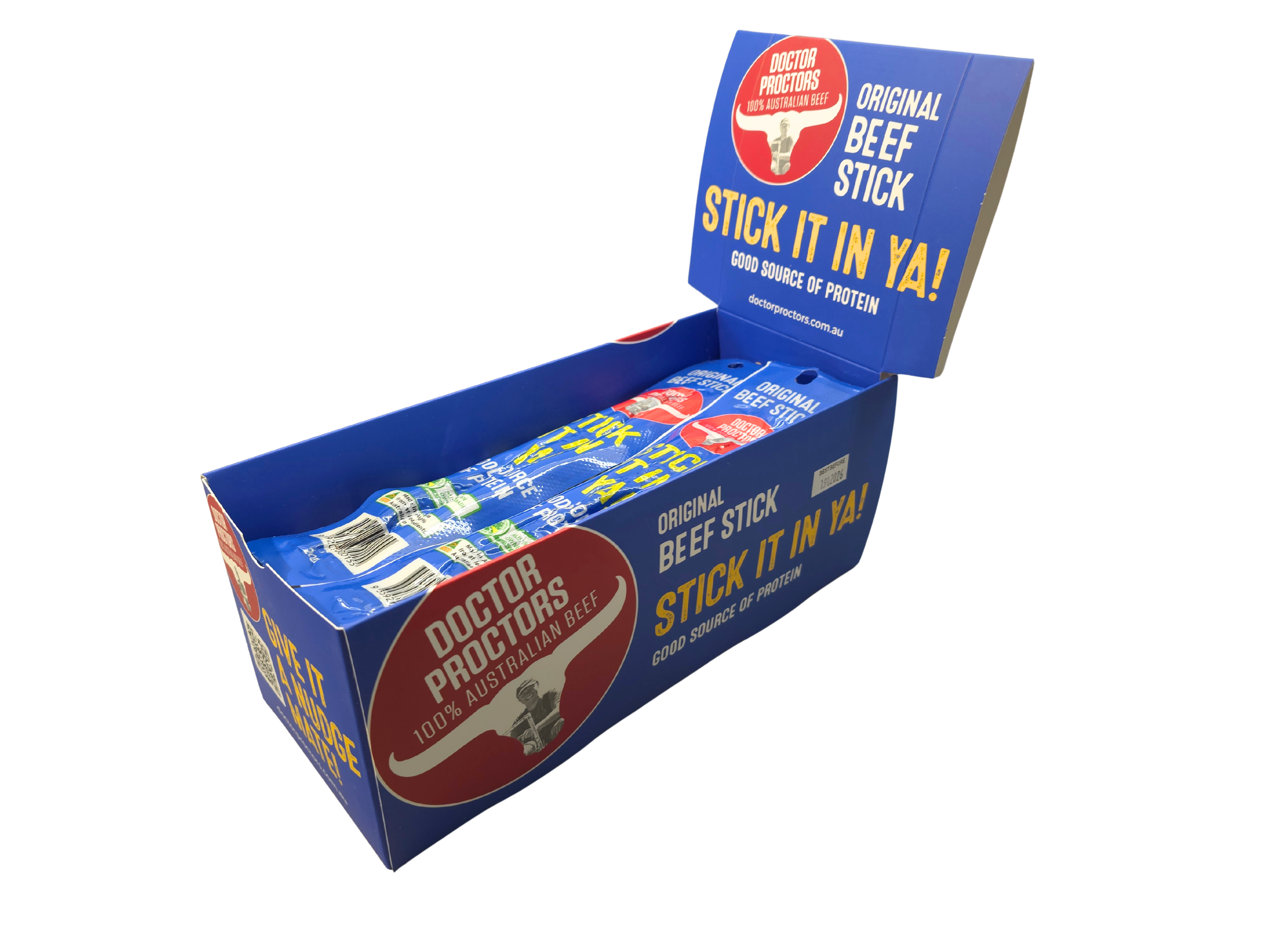 ***NEW & DELICIOUS*** Doctor Proctor's 20g Beef Snack Sticks x 3 units